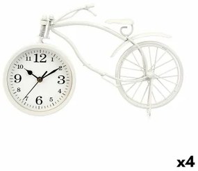 Orologio da Tavolo Bicicletta Bianco Metallo 36 x 22 x 7 cm (4 Unità)