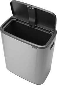 Bidone in acciaio touch in argento opaco 60 l Bo Touch Bin - Brabantia