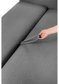 Divano grigio allungabile con rivestimento in bouclé 247 cm Quinoa – Bonami Selection