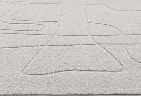 Tappeto in lana grigio chiaro 133x190 cm Morphic - Agnella