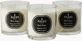 Set di 3 candele profumate fatte a mano Black Magic (bergamotto, rosa e patchouli)