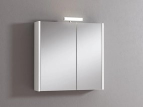 Pensile con luce Akira bianco frassinato L 71.5 x H 70 x P 15.5 cm