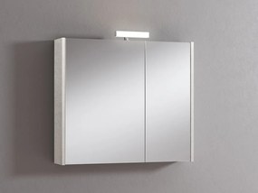 Pensile con luce Akira cemento chiaro L 80 x H 70 x P 15.5 cm