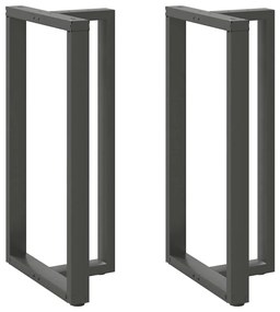 Gambe Tavolo Bar A T 2 Pz Antracite 60x35x(110-111) Cm Acciaio /