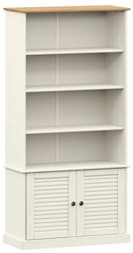 Libreria VIGO 85x35x170 cm in Legno Massello di Pino Bianco