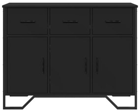 Credenza nera 97x32,5x74,5 cm in legno multistrato