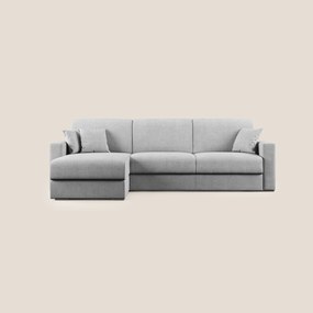Best Divano letto angolare in tessuto impermeabile T02 grigio chiaro