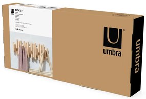 Appendiabiti da parete in legno di pino in colore naturale Picket - Umbra