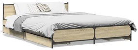 Giroletto Cassetti Rovere Sonoma 140x200 Cm Legno Multistrato /