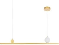 Lampada a sospensione LED in metallo dal design geometrico oro stile contemporaneo