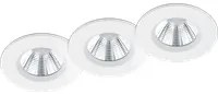 Faretto da Incasso Led Interno Soffitto Rotondo Bianchi 3Pz Zagros GD Trio