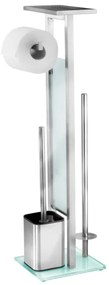 WENKO 23364100 - Scopino WC DEBAR 21x70,5 cm acciaio inox/satinato/bianco