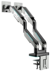 Supporto Doppio per Monitor da 49 Pollici Grigio e Nero RGB X-Arm Dual