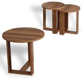 SET 3x Tavolino MIRA marrone