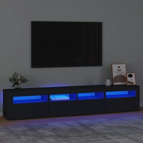 Mobile Porta Tv Con Luci Led Nero 210x35x40 Cm /