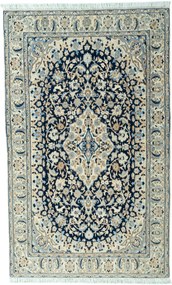 Nain Tappeto 200x120 Blu (Iran) Annodato A Mano