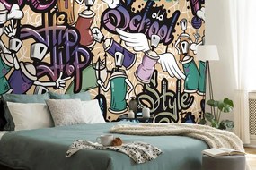 Carta da parati – Con arte grafica street art