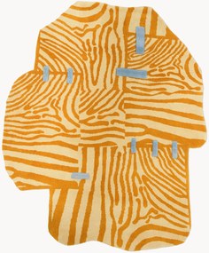 Tappeto in lana annodato a mano con effetto alto-basso Patch