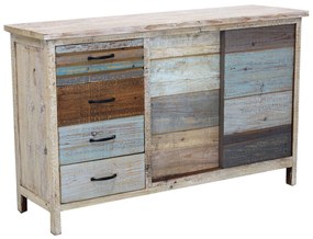 COLORWOOD - credenza quattro cassetti in legno colorato