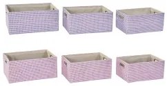 Set di Cestini DKD Home Decor 40,5 x 27,5 x 18 cm Poliestere (2 Unità)