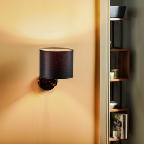 Luminex Applique Soho cilindrica nero/oro