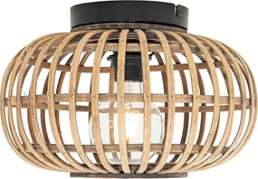 Plafoniera smart nera con bambù con WiFi G95 - Amira