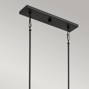 Lampadario Industrial Nordico Bismarck Acciaio Nero Terra 5 Luci E27