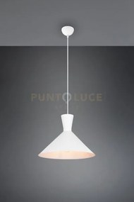 Enzo sospensione doppio cono metallo bianco d. 35cm 1 luce attacco e27