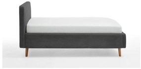 Letto singolo imbottito color antracite rete non inclusa 120x200 cm Mattis – Meise Möbel