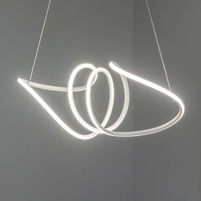 Eko-Light Lampada LED a sospensione Loca, plastica, bianco, 56 W, lunghezza 70 cm