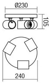 Redo 04-472 - Luce Spot CAMEO 3xGU10/35W/230V