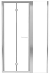 Porta doccia Record L 140 x H 195cm, Sp. 6 mm in vetro vetro senza finitura / trasparente profilo cromo