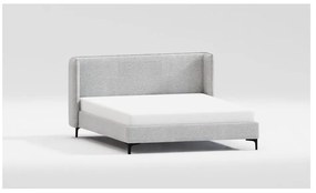 Letto matrimoniale imbottito grigio con griglia 180x200 cm Basti - Ropez