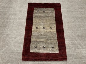 Gabbeh Tappeto 80x130 Grigio (Iran) Annodato A Mano