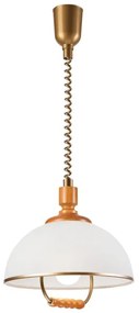 Lampadario a scomparsa RAMONA 1xE27/60W/230V beige/marrone