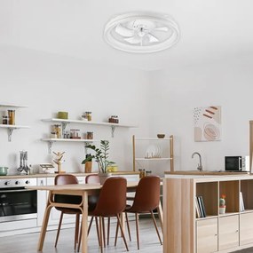 Plafoniera LED con ventilatore FARGO LED/37W/230V bianco + +TC