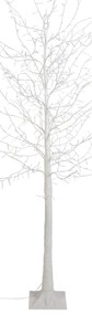 Albero di Natale luminoso da terra bianco 180 cm con LED e timer IP44 - Ki