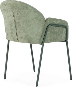 Set di sedie da pranzo verde in imbottito 2 pz Aslin – MOME