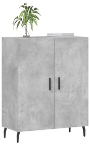 Credenza grigio cemento 69,5x34x90 cm in legno multistrato