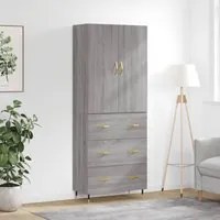 Credenza Grigio Sonoma 69,5x34x180 cm in Legno Multistrato 3195833