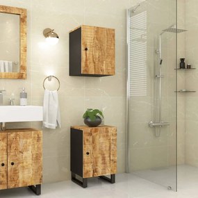 Mobile Da Bagno 38x33x58 Cm İn Legno Massello Di Mango /