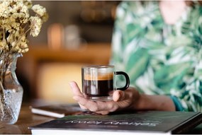 Set di 2 tazze da espresso in vetro da 80 ml Carbon - Vialli Design