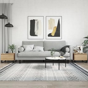 Tavolini Salotto 2pz Rovere Sonoma 50x46x35cm Legno Multistrato /