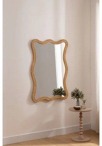 Atmosphera - Specchio da parete MAGGIE 100x70 cm in rattan