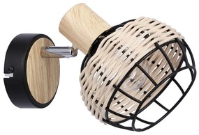 Lampada da parete nera e crema ø 12 cm Tajga - Candellux Lighting