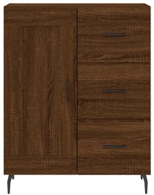 Credenza rovere marrone 69,5x34x90 cm in legno multistrato