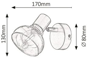 Rabalux 5546 - Applique HOLLY 1xE14/40W/230V oro