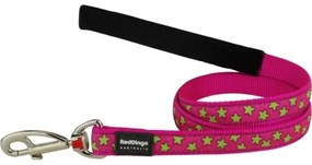 Guinzaglio per Cani Red Dingo STYLE STARS LIME ON HOT PINK 15mm x 120 cm