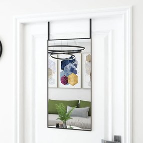 Specchio da Porta in Vetro e Alluminio disponibile in varie dimensioni, 40 x 80 cm / Nero