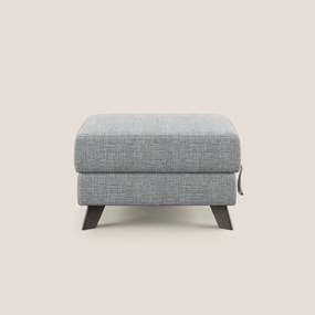 Moon Pouf contenitore e piedini alti in tessuto morbido ad intreccio soft-touch impermeabile T06